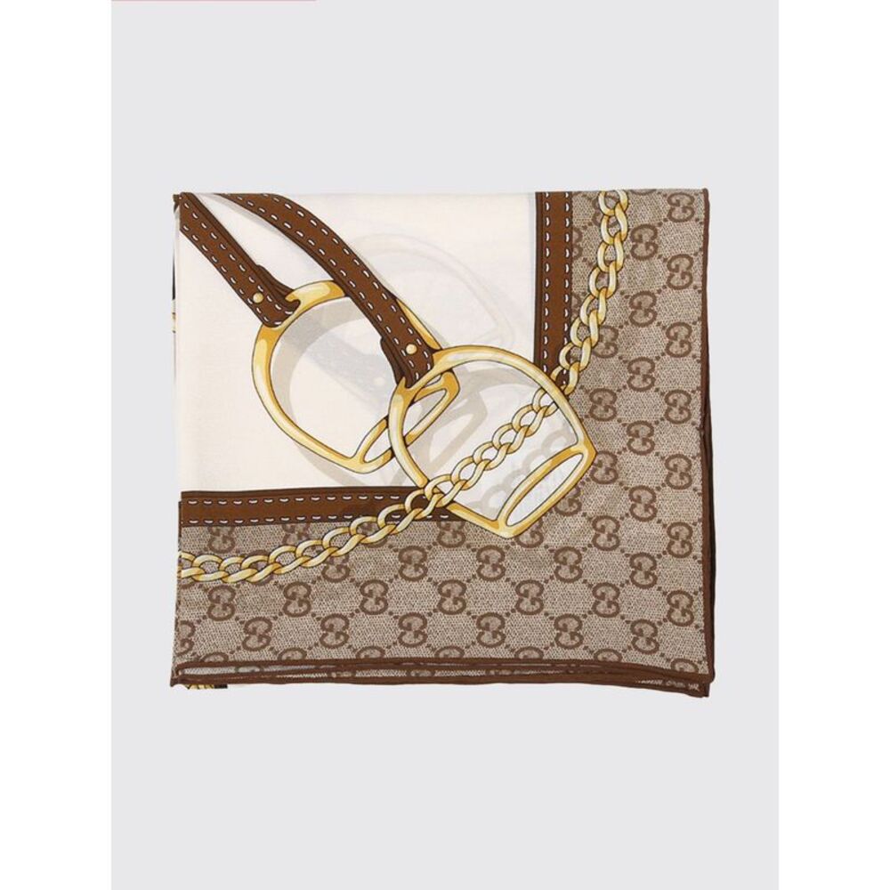 Gucci Women Gucci Multicolour Graphic Print Pure Silk Foulard